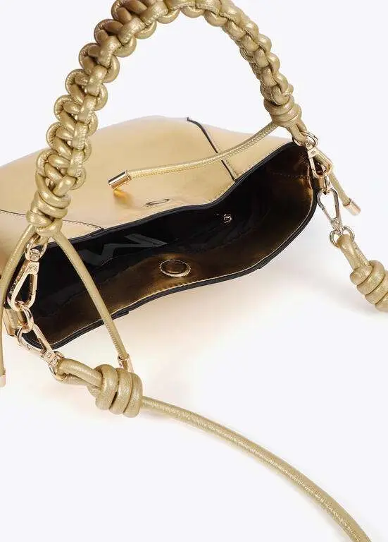 Bolsito asa trenzada efecto piel