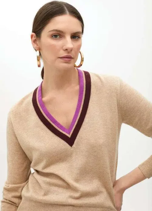 Jersey cuello bicolor